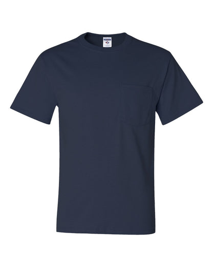 JERZEES Dri-Power® 50/50 Pocket T-Shirt 29MPR #color_J. Navy