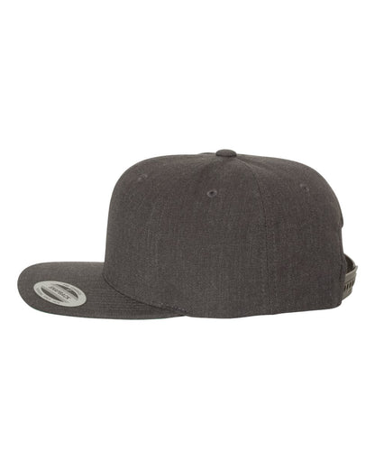 YP Classics Premium Flat Bill Snapback Cap 6089M #color_Dark Heather