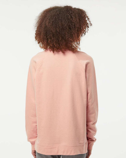 Independent Trading Co. Icon Lightweight Loopback Terry Crewneck Sweatshirt SS1000C #colormdl_Rose