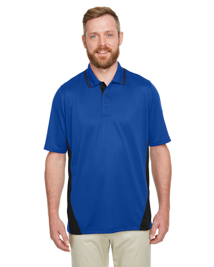 Harriton Men's Flash Snag Protection Plus IL Colorblock Polo M386 #color_TR ROYAL / BLACK