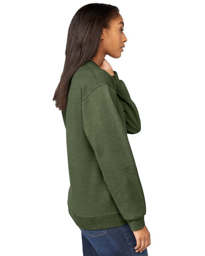 Gildan Adult Softstyle® Fleece Crew Sweatshirt SF000 #color_MILITARY GREEN