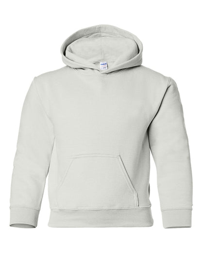 Gildan Heavy Blend™ Youth Hooded Sweatshirt 18500B #color_White