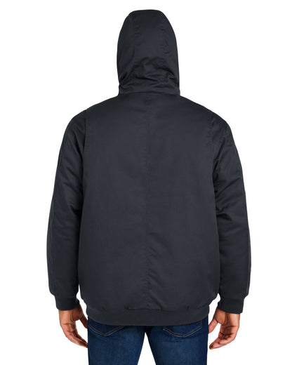 Harriton Unisex ClimaBloc® Heavyweight Hooded Full-Zip Jacket M722 #color_DARK CHARCOAL