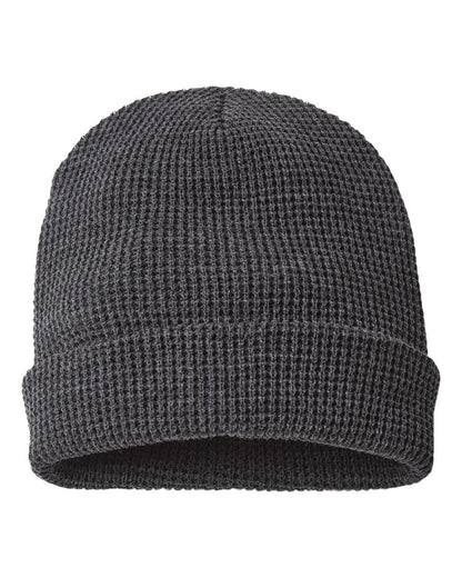 Richardson Waffle Cuffed Beanie 146R #color_Heather Charcoal