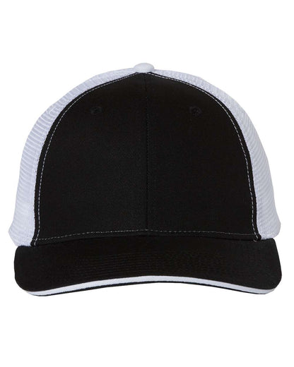 Valucap Sandwich Trucker Cap S102 #color_Black/ White