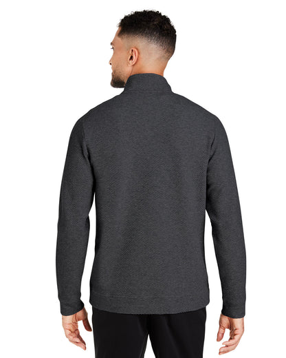 North End Men's Spirit Textured Quarter-Zip NE725 #color_BLACK HEATHER