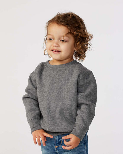 Rabbit Skins Toddler Fleece Crewneck Sweatshirt 3317 #colormdl_Granite Heather