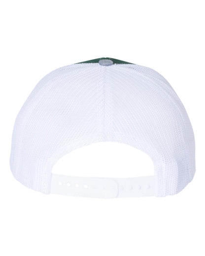 Richardson Snapback Trucker Cap 112 #color_Dark Green/ White/ Heather Grey