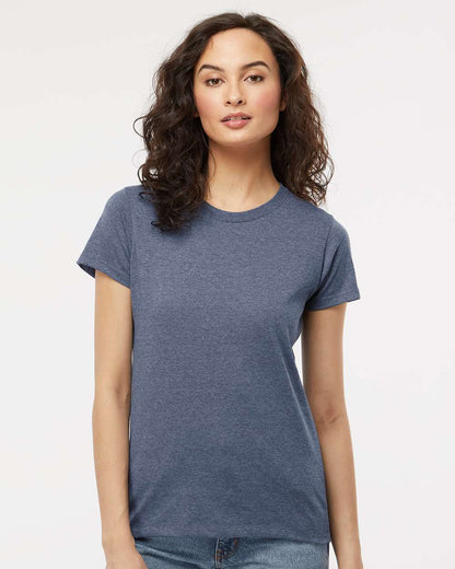 M&O Women's Gold Soft Touch T-Shirt 4810 #colormdl_Heather Navy