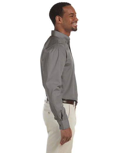 Harriton Men's Essential Poplin M510 #color_DARK GREY