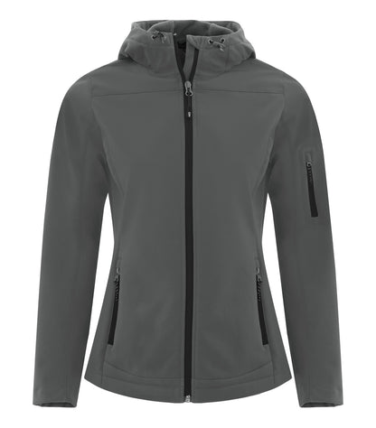 Coal Harbour Everyday Hood SoftShell Ladies L7605 #color_Iron Grey