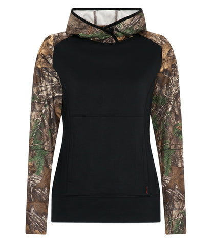 Atc Realtree Tech Fleece TwoTone Lds'Hooded L2051 #color_Blk/Realtree