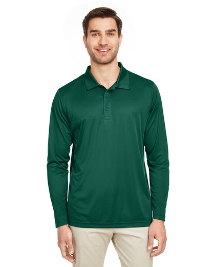 Team 365 Men's Zone Performance Long Sleeve Polo TT51L #color_SPORT FOREST