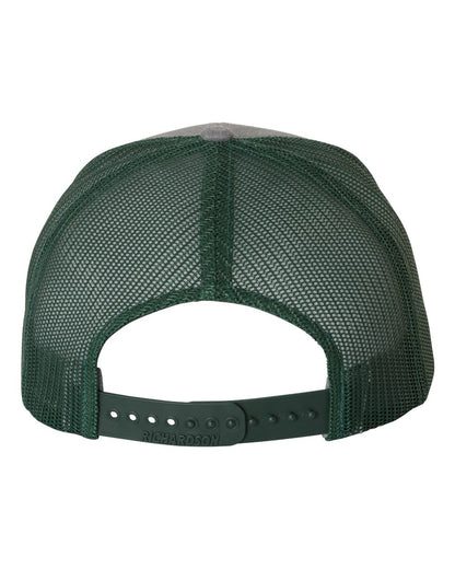 Richardson Snapback Trucker Cap 112 #color_Heather Grey/ Dark Green