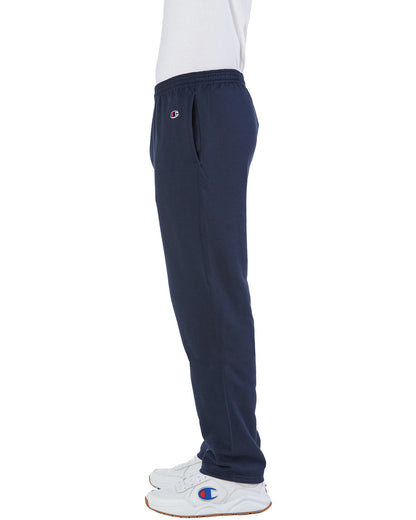 Champion Adult Powerblend® Open-Bottom Fleece Pant with Pockets P800 #color_NAVY