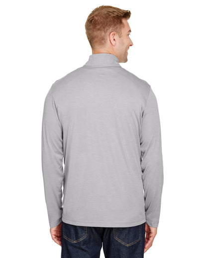 Team 365 Men's Zone Sonic Heather Performance Quarter-Zip TT31H #color_ATHLETIC HEATHER