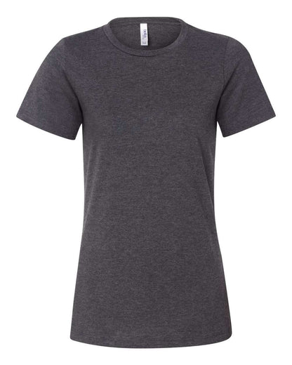 BELLA + CANVAS Women’s Relaxed Fit Heather CVC Tee 6400CVC #color_Dark Grey Heather