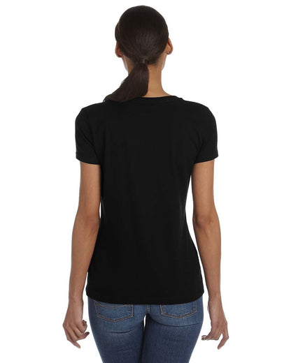 Fruit of the Loom Ladies' HD Cotton™ V-Neck T-Shirt L39VR #color_BLACK