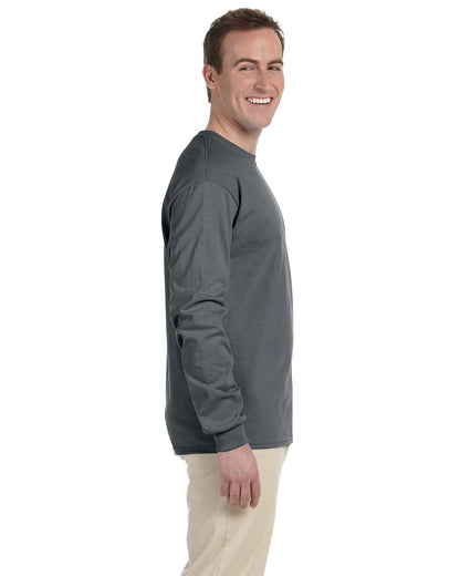 Fruit of the Loom Adult HD Cotton™ Long-Sleeve T-Shirt 4930 #color_CHARCOAL GREY