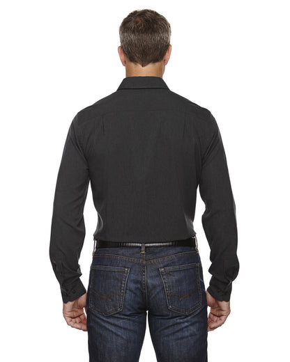 North End Men's Mélange Performance Shirt 88802 #color_CARBON HEATHER