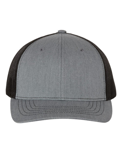 Richardson Youth Trucker Snapback Cap 112Y #color_Heather Grey/ Black