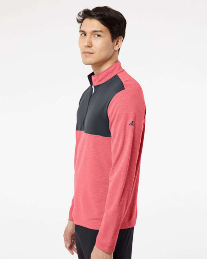 Adidas Lightweight Quarter-Zip Pullover A280 #colormdl_Power Red Heather/ Carbon