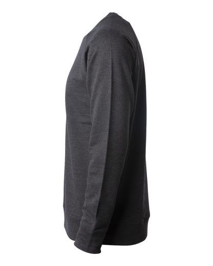 Independent Trading Co. Icon Lightweight Loopback Terry Crewneck Sweatshirt SS1000C #color_Charcoal Heather