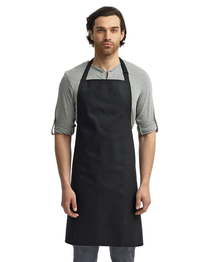 Artisan Collection by Reprime Unisex 'Colours' Recycled Bib Apron RP150 #color_BLACK