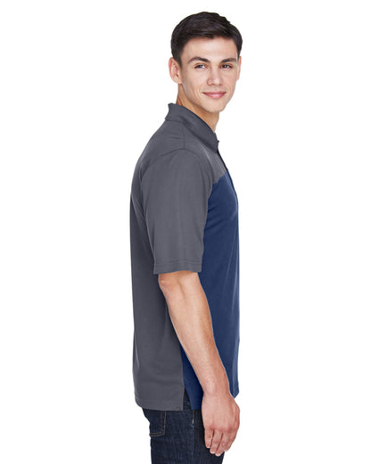 Core365 Men's Balance Colorblock Performance Piqué Polo CE101 #color_CLASSC NVY / CRBN