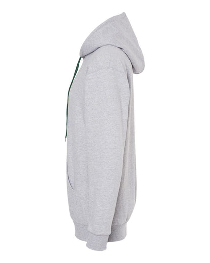 King Fashion Two-Tone Hooded Sweatshirt KF9041 #color_Sport Grey/ Forest Green