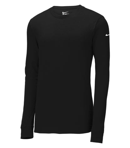 Nike Dri-FIT Cotton/Poly Long Sleev NKBQ5230 #color_Black