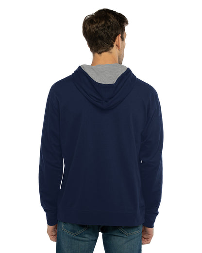 Next Level Apparel Unisex Laguna French Terry Pullover Hooded Sweatshirt 9301 #color_MID NY / HTHR GRY
