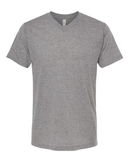 M&O Deluxe Blend V-Neck T-Shirt 3543 #color_Heather Grey