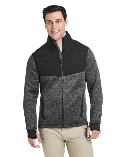 Spyder Men's Passage Sweater Jacket S17740 #color_POLAR POWDR / BLK