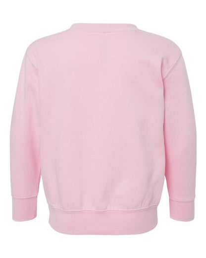 Rabbit Skins Toddler Fleece Crewneck Sweatshirt 3317 #color_Pink