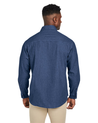 Harriton Men's Denim Shirt-Jacket M540 #color_DARK DENIM