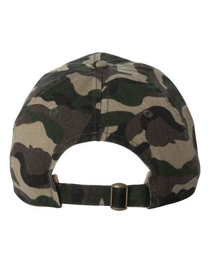 Valucap Adult Bio-Washed Classic Dad Hat VC300A #color_Green Camo