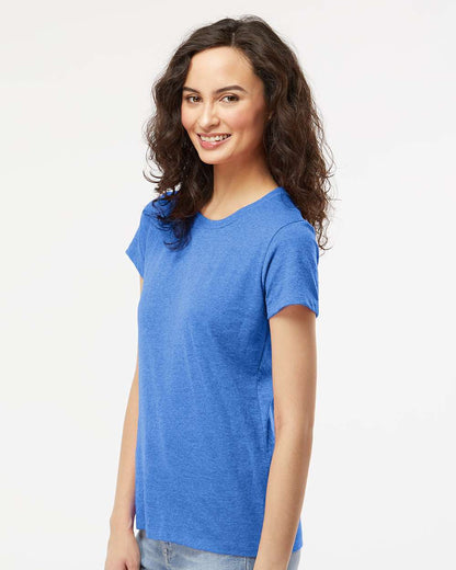 M&O Women's Gold Soft Touch T-Shirt 4810 #colormdl_Heather Royal