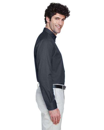 Core365 Men's Operate Long-Sleeve Twill Shirt 88193 #color_CARBON
