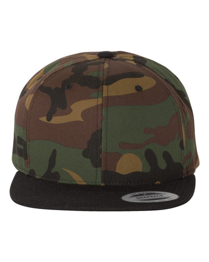 YP Classics Premium Flat Bill Snapback Cap 6089M #color_Camo/ Black