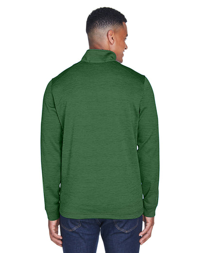 Devon & Jones Men's Newbury Mélange Fleece Quarter-Zip DG798 #color_FOREST HEATHER