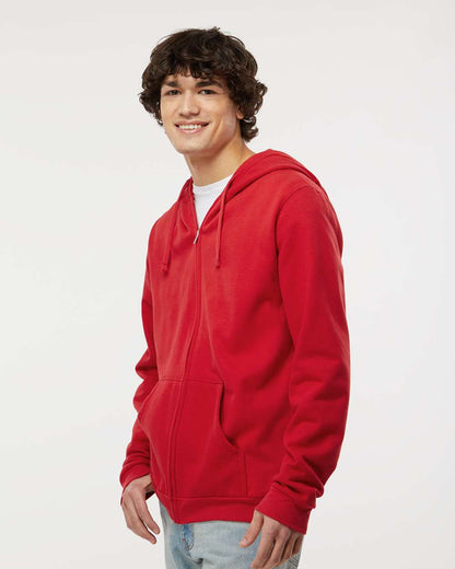 M&O Unisex Zipper Fleece Hoodie 3331 #colormdl_Red