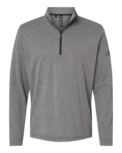 Adidas Lightweight Quarter-Zip Pullover A401 #color_Black Heather