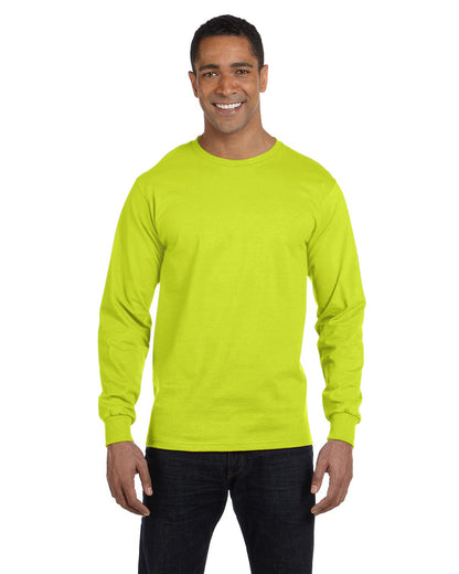 Gildan Adult Long-Sleeve T-Shirt G840 #color_SAFETY GREEN