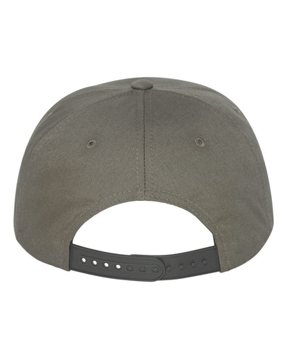 YP Classics Five-Panel Cotton Twill Snapback Cap 6007 #color_Dark Grey