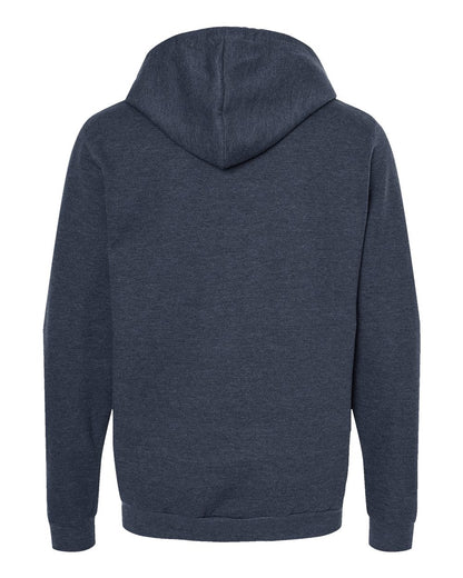 M&O Unisex Zipper Fleece Hoodie 3331 #color_Heather Navy