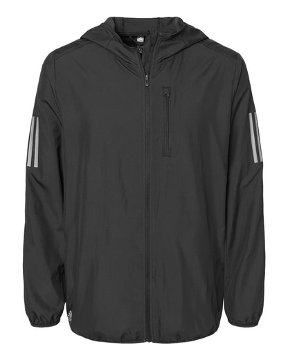 Adidas Hooded Full-Zip Windbreaker A524 #color_Black