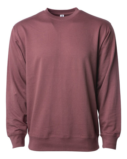 Independent Trading Co. Icon Lightweight Loopback Terry Crewneck Sweatshirt SS1000C #color_Port