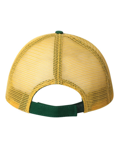 Sportsman Bio-Washed Trucker Cap AH80 #color_Dark Green/ Gold