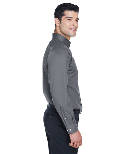 Devon & Jones Men's Crown Collection® Solid Stretch Twill Woven Shirt DG530 #color_GRAPHITE
